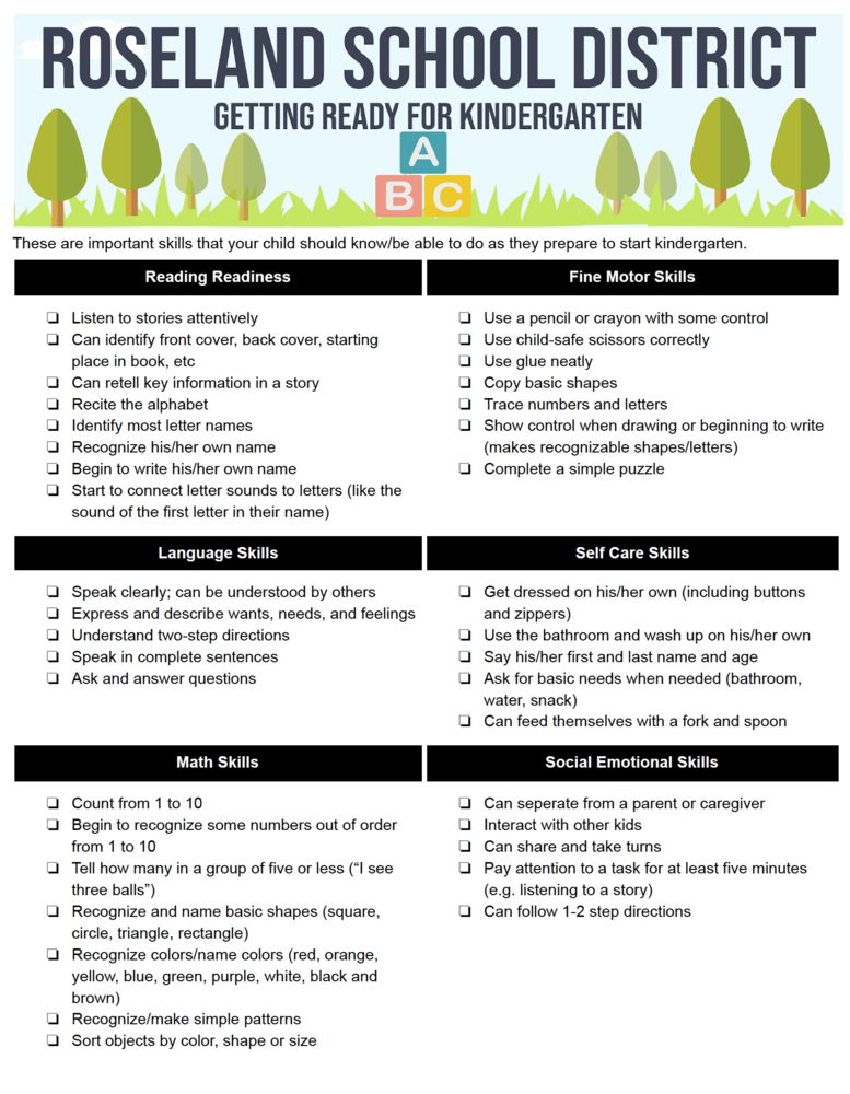 Getting Ready for Kindergarten click on PDF below